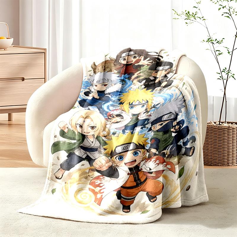 Naruto Blanket Flannel Blanket Soft Cozy Plush Throw for Sofa Bed Lightweight Home Decor