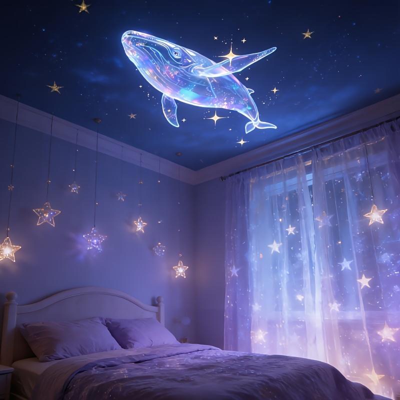 LED USB Projektorlicht 3/6 Stück Projektionsmuster - Verstellbar Wal Schmetterling Qual Seestern Nachtlicht Festival Geschenk