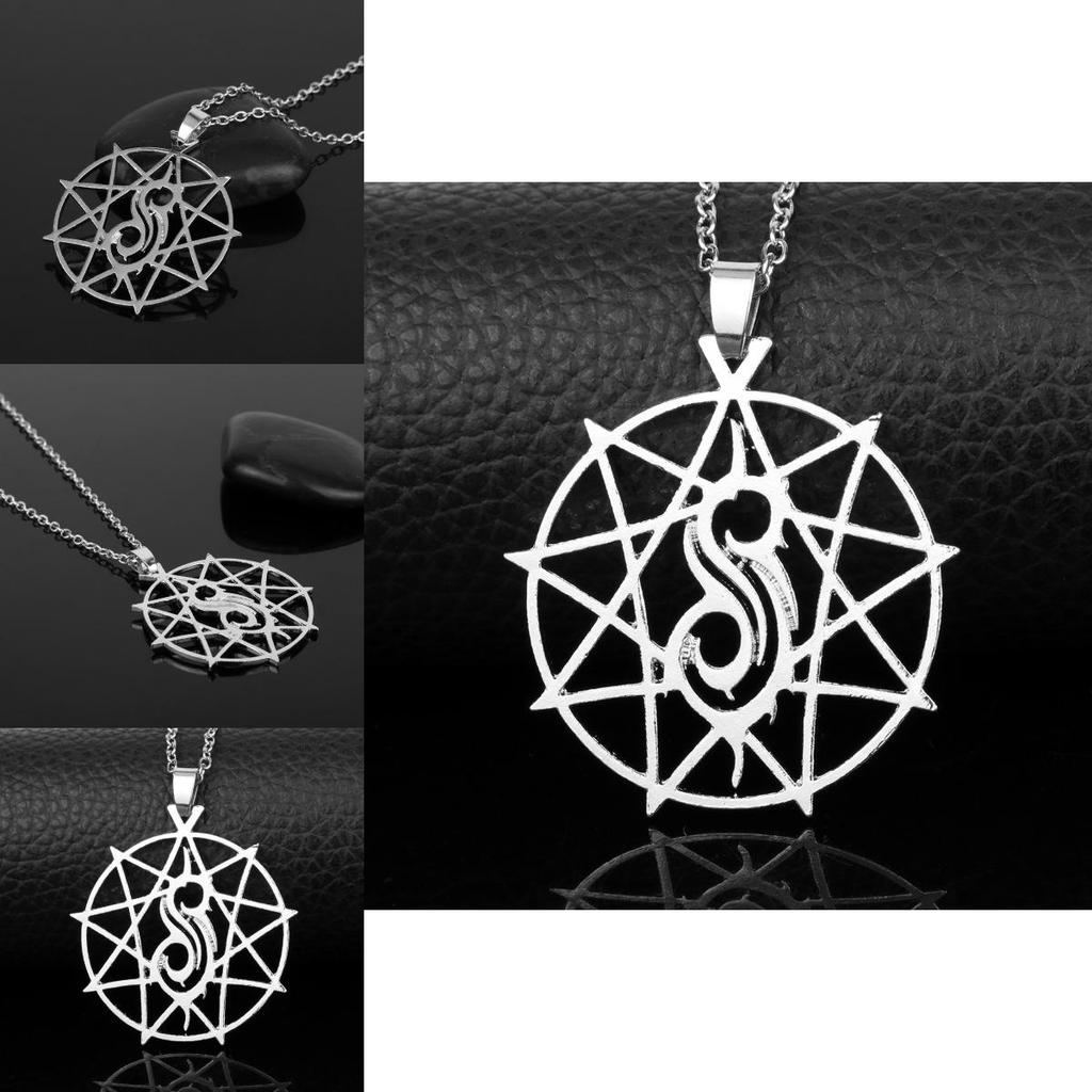 Slipknot Alloy Geometric Necklace With Pendant For Gift And Fashion