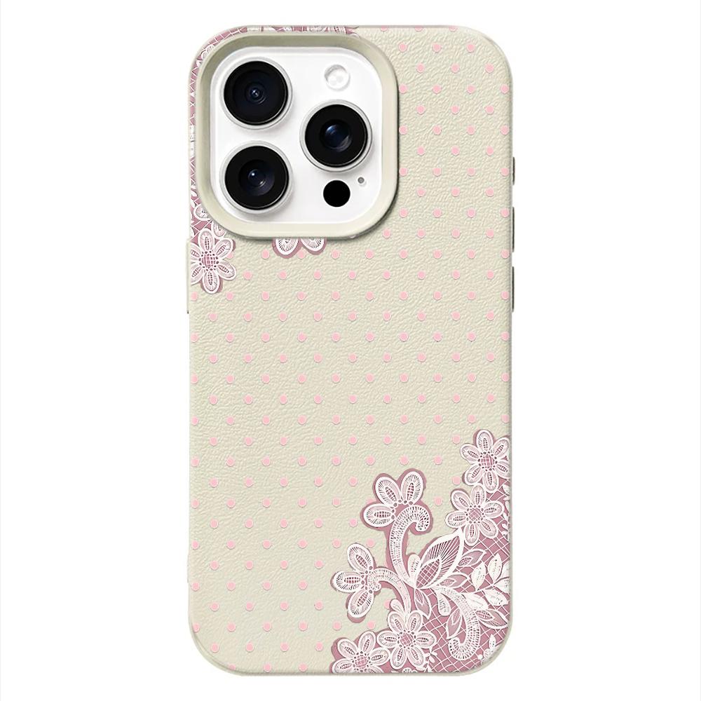 

Dot Polka Lace Phone Case For Samsung A05S A06 07 15 16 34 35 53 54 55 S23 24 25 Ultra S24 FE A17 26 36 56 Protective Cover Samsung A17