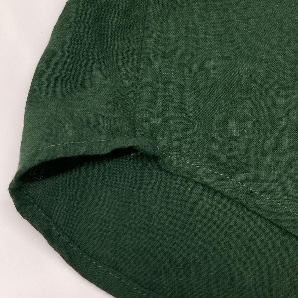 BLUEBIRD BOULEVARD Green Linen 100% Long Shirt Dress dress M greenUsed