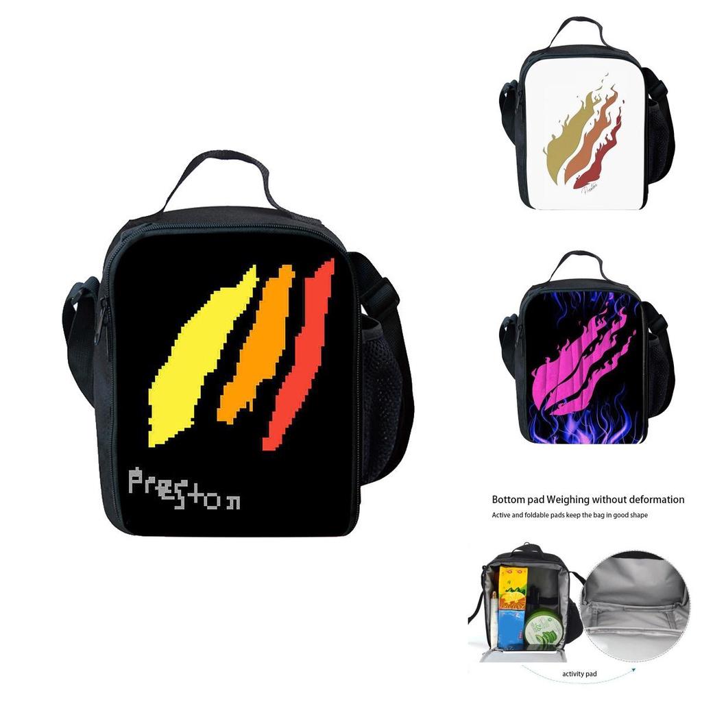 Preston Large Capacity Portable Aluminum Foil Insulation Bag For School Lunch Keep Your Food Cool Or Warm All Day