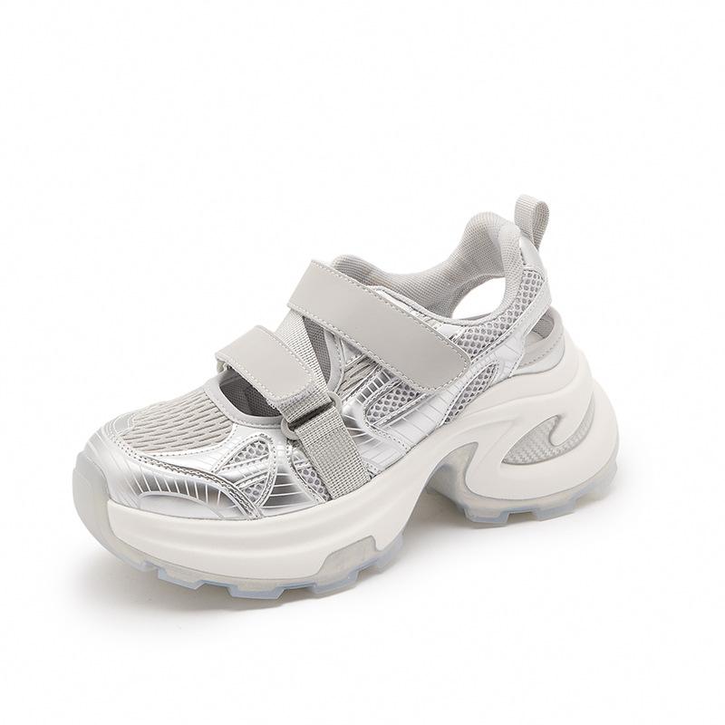 Innenhöhenerhöhung Dad-Schuhe Damen 2025 Sommer neue Sport- und Freizeitschuhe Plateau Mary Janes Laufschuhe um 7 cm erhöht