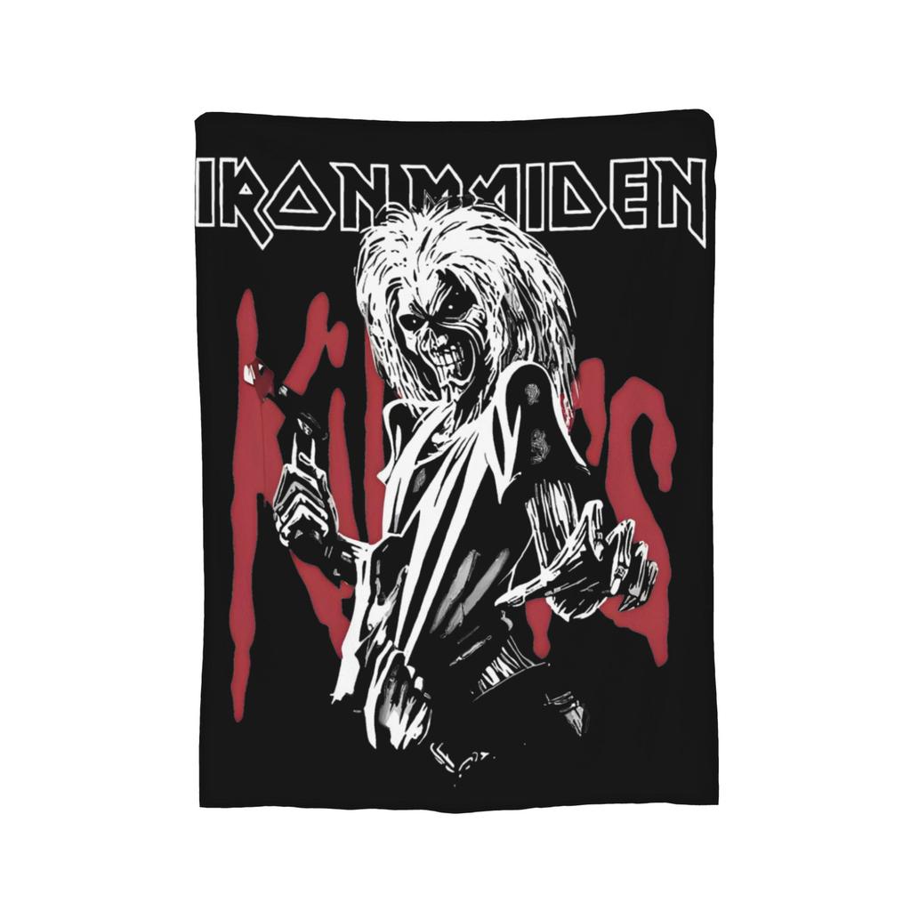 Rock I-Iron M-Maidens Deky Flanelové Letní Klimatizace Heavy Metal Hudba Přenosné Super Měkké Přehozy Přikrývky