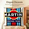 Fashion M-Martini Racing Cushion Cover Natural Linen Organic Fabric Double-Sided Printing Sofa Home Decor Gift Pillow Case