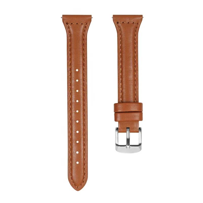 20mm 22mm Straps For Samsung Galaxy Watch 6/5/5 Pro/4 Classic/active 2 Sport Slim Leather Bracelet Huawei Watch GT 4-2-2e-3 Band