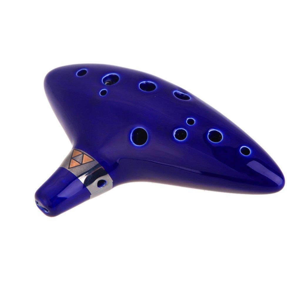 

Finegood 12-Hole Ocarina, Ceramic Brass Instrument, High-Quality Alto C, Includes Sheet Music, Suitable for Beginners
