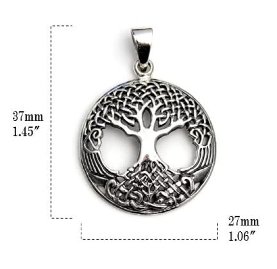 [World Accessories Carmelo] Christian Tree of Life Sterling Silver 925 Pendant Top