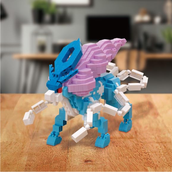 Kawada Nanoblock Pokémon Suicune Deluxe Edition (NBPM109) - 7 x 28 x 21 cm, Ages 12 and up, Interior Decoration, Hobby