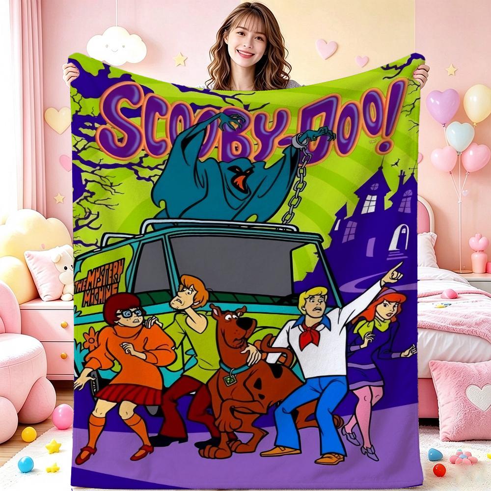Cool Scoobydoo Cartoon Anime Blanket Comfortable Skinfriendly Throw Blanket For Living Room Bedroom Recliner Party Decor Christmas Gift