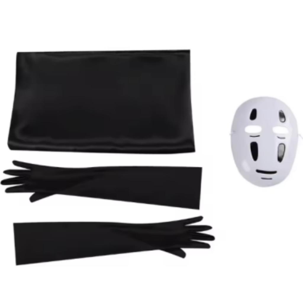 Japanese No Face Man Cosplay Costume Unisex Halloween Anime Carnival Party Adult Clothing Including Ghost Mask Gloves Comic Con