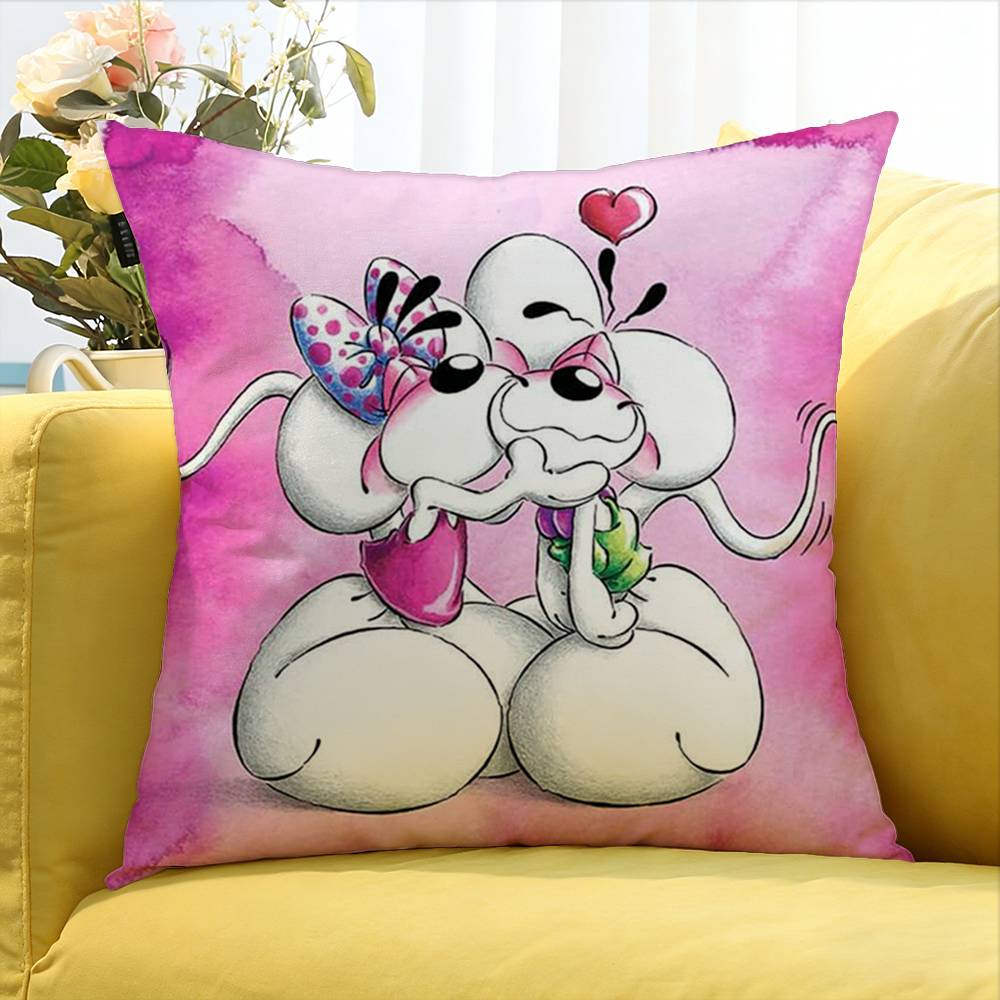 Cartoon DDiddl Classic Various Sizes Square Pillow Case For Car Home Bedchamber Decor