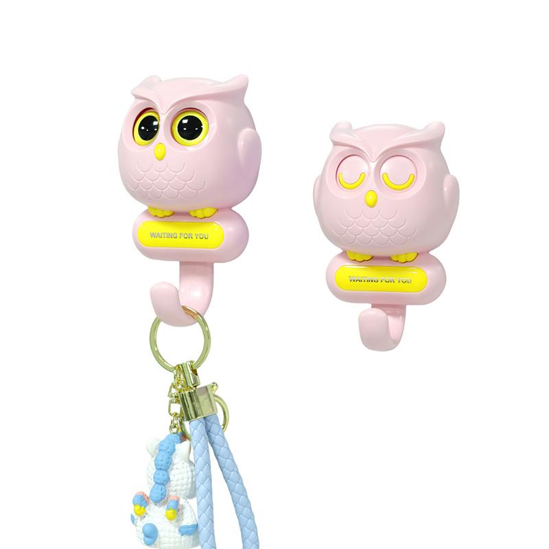 Owl-Shape Hook Multipurpose Hat Scarf Key Hanging Hook Wall Storage Rack Kitchen Bathroom Organizer Hanger