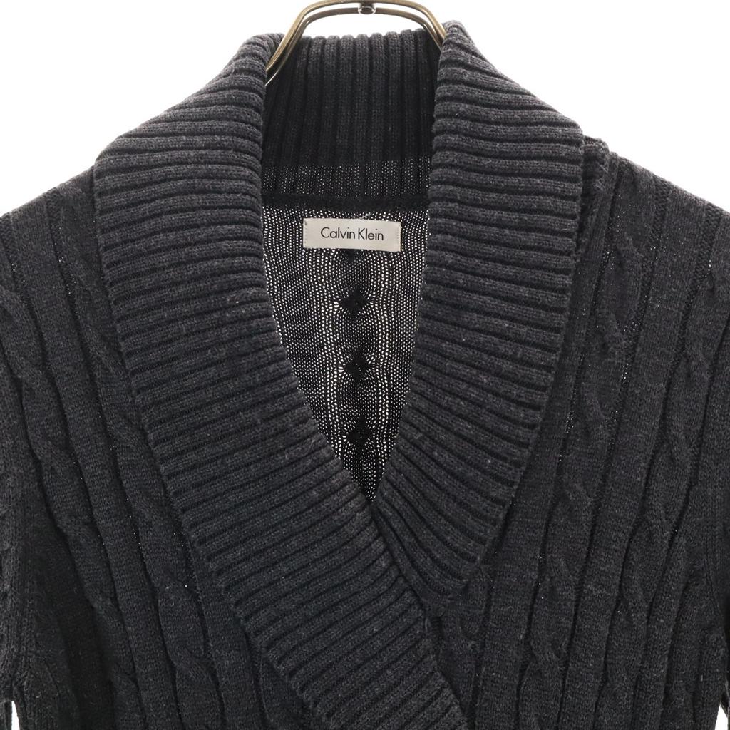 Calvin klein Long sleeve Cache-coeur knit one piece gray Women Used