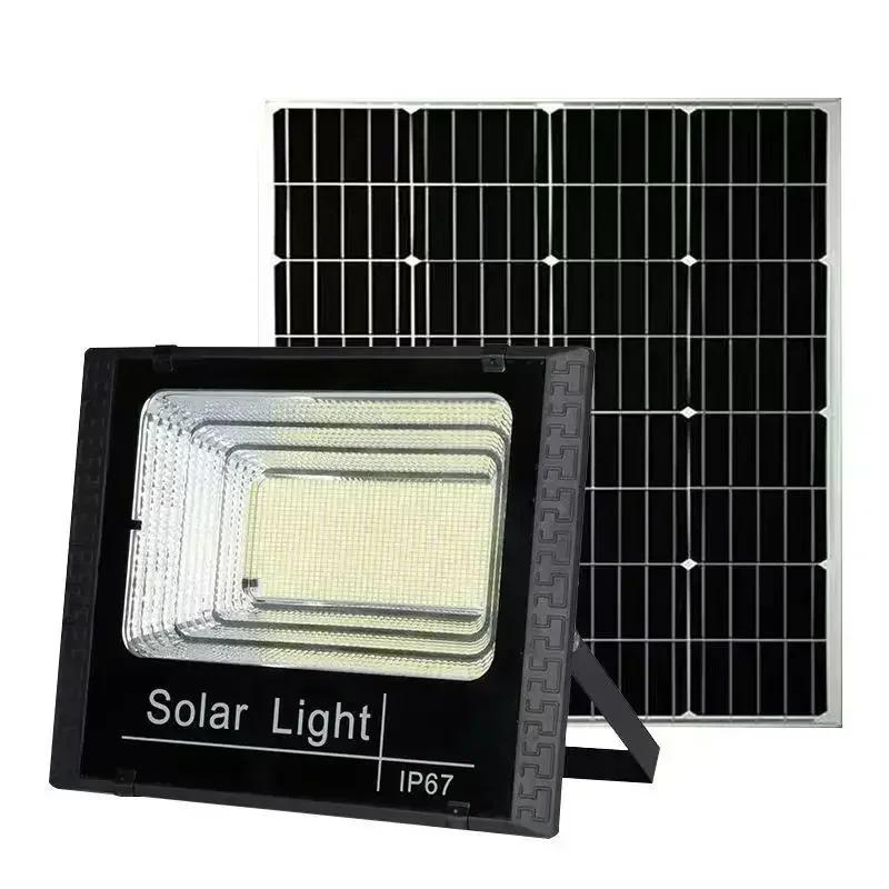 Solar Flood Lights with Remote Control, IP67 Waterproof Adjustable Spotlight for Villa & Street Lighting