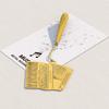 1pc Creative Musical Instrument Bookmark Piano, Guitar, Organ, Harp, Violin, Trumpet Metal Bookmarks with Beautiful Tassels