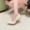 Fashion Woman Pumps Stilito Sexy Pointed Toe Black Shoes for Women Stylish on Promotion Elegant Dress Comfortable 39 Casual Y2k Spring