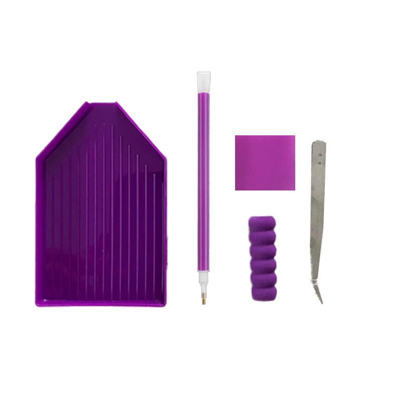 DIY Diamond Painting Tool Kit: Dotting Plate, Clay, & Sticker Set for Cross Stitch Crafting