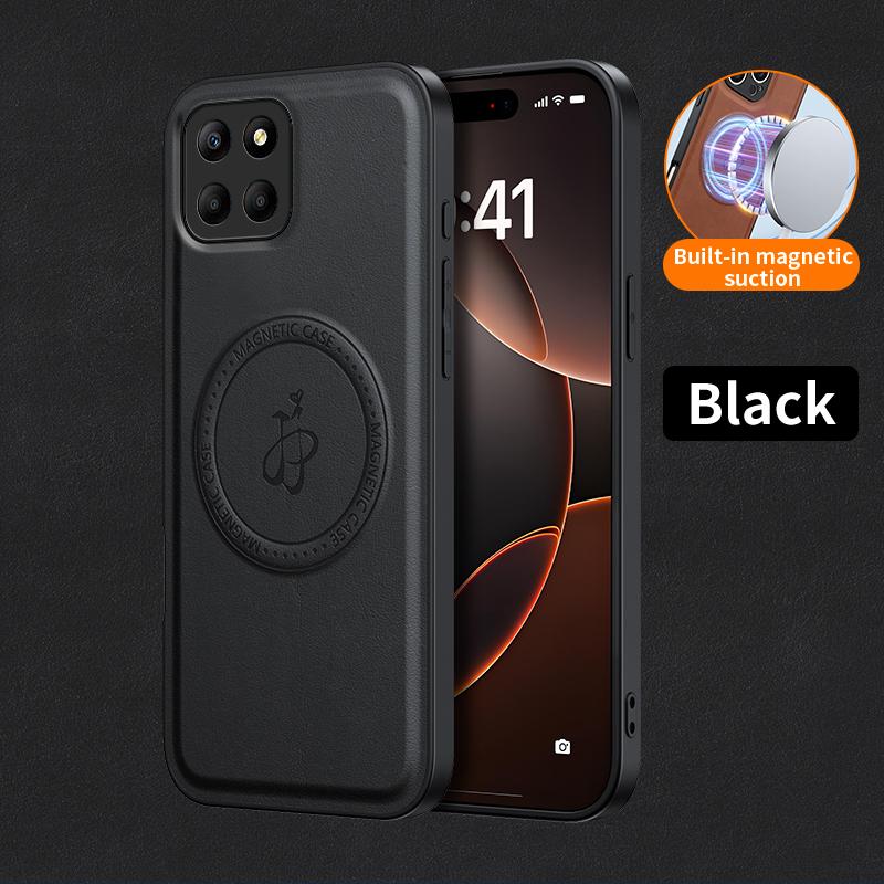 Magnetic Stand Holder Leather Phone Case For Honor X7C X8B X8C X9C X9B X9A 400 200 Magic 7 Pro Lite Wireless Charging Logo Cover