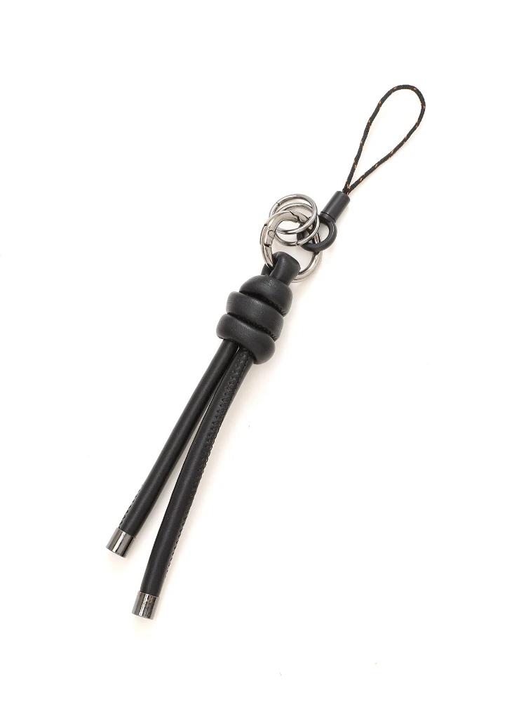 Creative PU Knot Mobile Phone Straps PU Thick Rope Knot Fashionable Keychain Handbag Mobile Phone Ornament