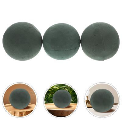 3pcs Floral Foam Balls High Absorption Flower Arrangement Supplies For Home Office Wedding Decor Round Sponge Base Bulk Craft