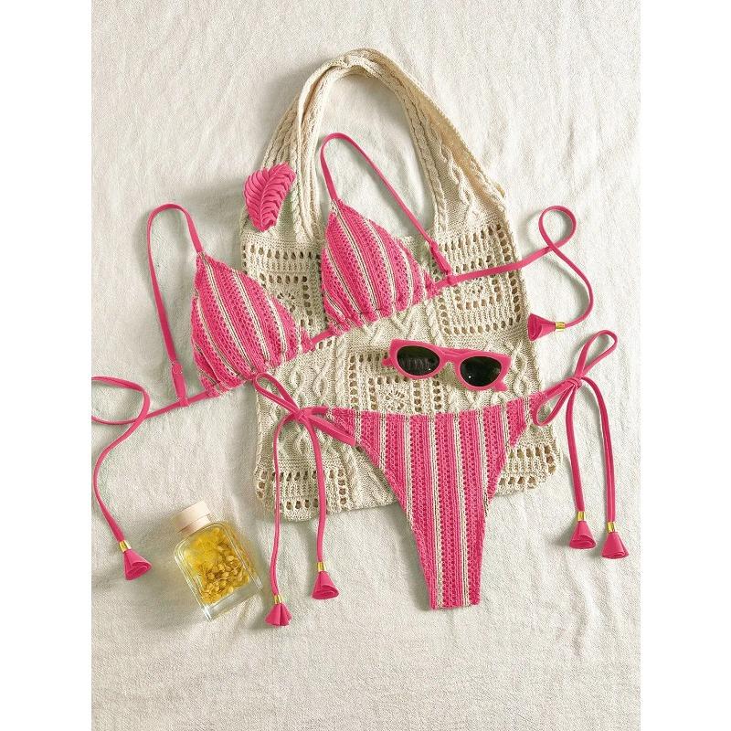 New Ribbed Bikini Swimsuit Female Swimwear Women Two-pieces Bikini Set Bather Bathing Suit Swim Suit Beachwear S