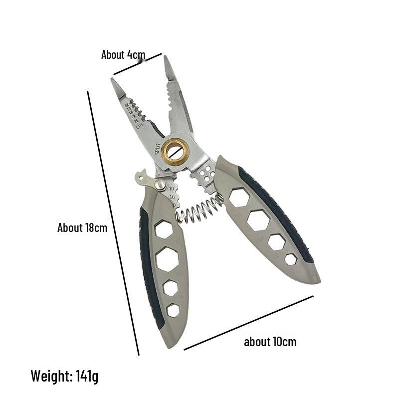 

Cross-Functional 7 Electrician Tool: Screwdriver, Stripper, Wire Cutter, Crimping & Winding Pliers