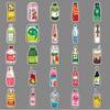 50 Drink Bottles Doodle Personalized Cartoon Hand-drawn Children's Hand-book DIY Water Cup Suitcase Sticker Waterproof