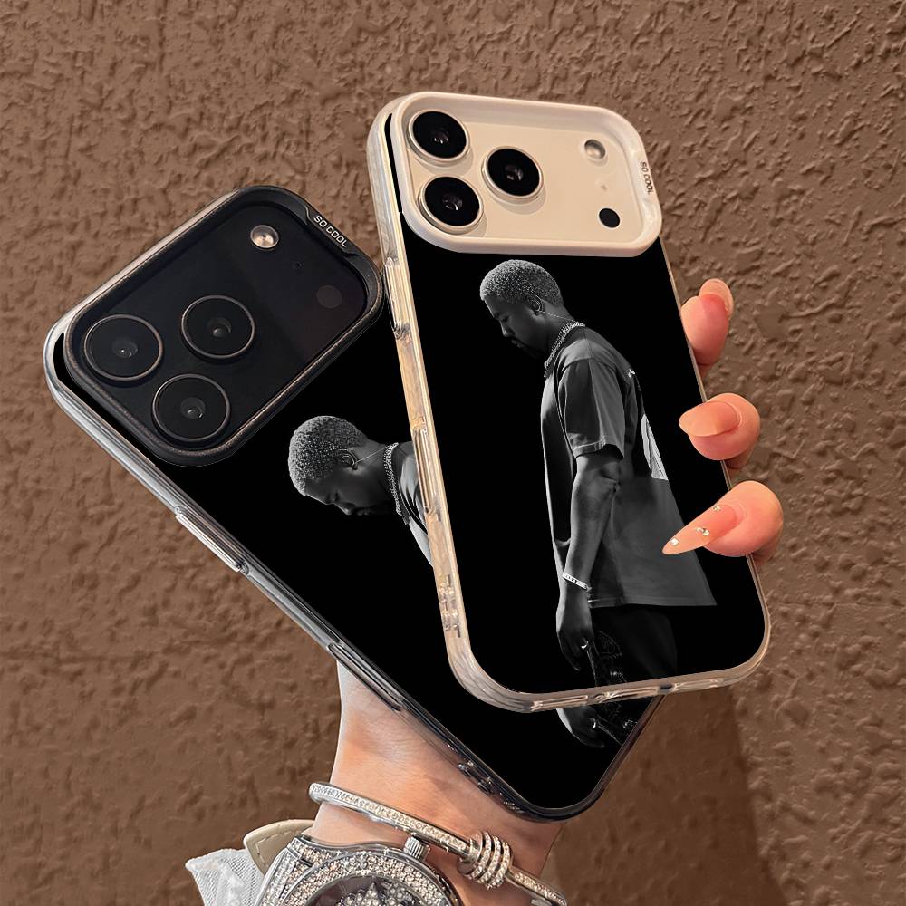 k-Kanye West-t phone case for iPhone 17 17Air 16 15 14 13 12 11 Pro Max Plus Colorful Silver