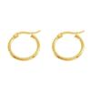 Gold-Plated Titanium Steel Retro Spiral Texture Ear Cuffs and Plain Band Earrings for Women
