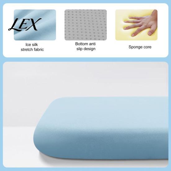 Universell passende Sitzauflage für verschiedene Stühle Eis-Seiden-Kissen, 40x40 cm Bürostuhl Atmungsaktiv Kühlend Hochelastisches Schwammkissen Hüftstütze mit