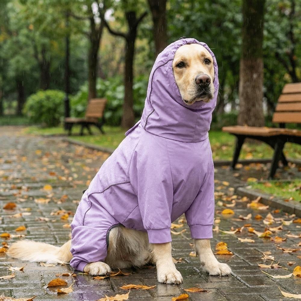 Impermeabile con cappuccio per cani Giacca antipioggia antivento per cani Abbigliamento impermeabile per animali domestici Esterno