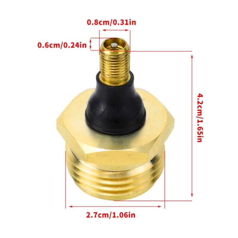 RVs Water Pipe Anti Freeze Blow Out Adapter Brass Plug for Preventing Freeze Pipes in Campers and Trailers During Winter