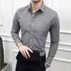 Hengyuanxiang Men's Long-Sleeve Business Casual Shirt