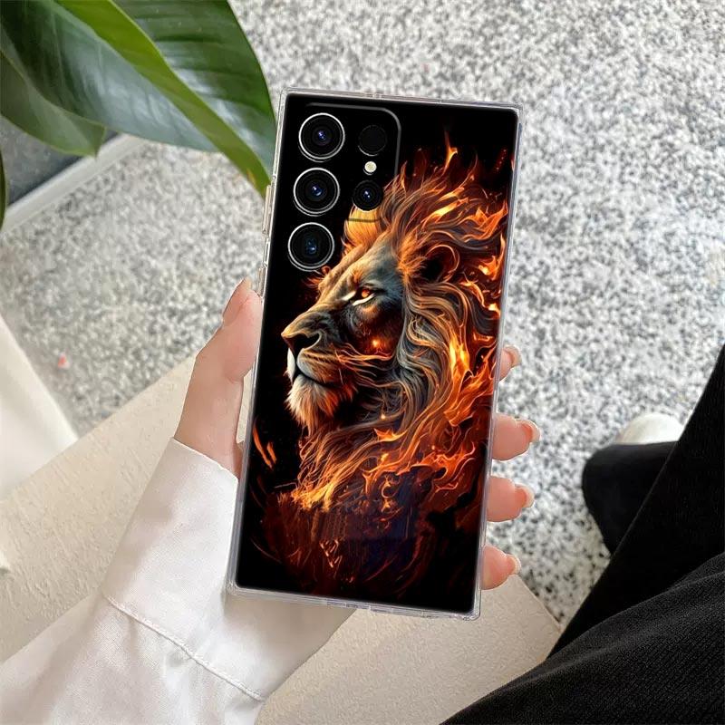 Tiger Tiere Klare Hülle Für Samsung Galaxy S26 S25 S24 S23 Ultra S20 S21 FE S22 Plus S26 Ultra S25FE Weiche Silikon Handyhülle