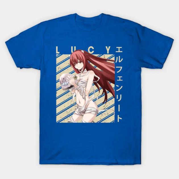 Elfen Lied Personality Clothes Year Round Clothing Oversized New Model Tshirt Personality Clothes Y2k Short Sleeves Classic Tee