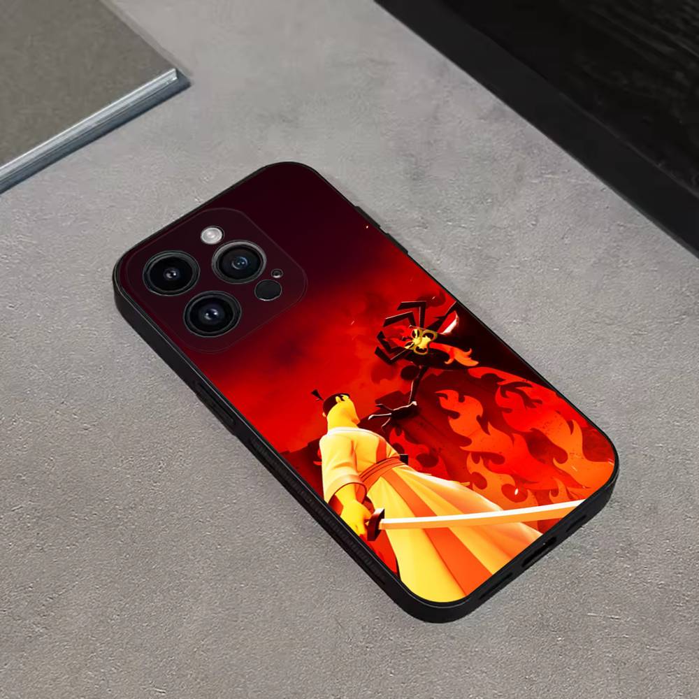 S-Samurai Jack Phone Case For iPhone 16,15,14,13,12,11 Plus,Pro Max,XS,X,XR,SE,Mini,8,7,Soft Silicone Black Cover
