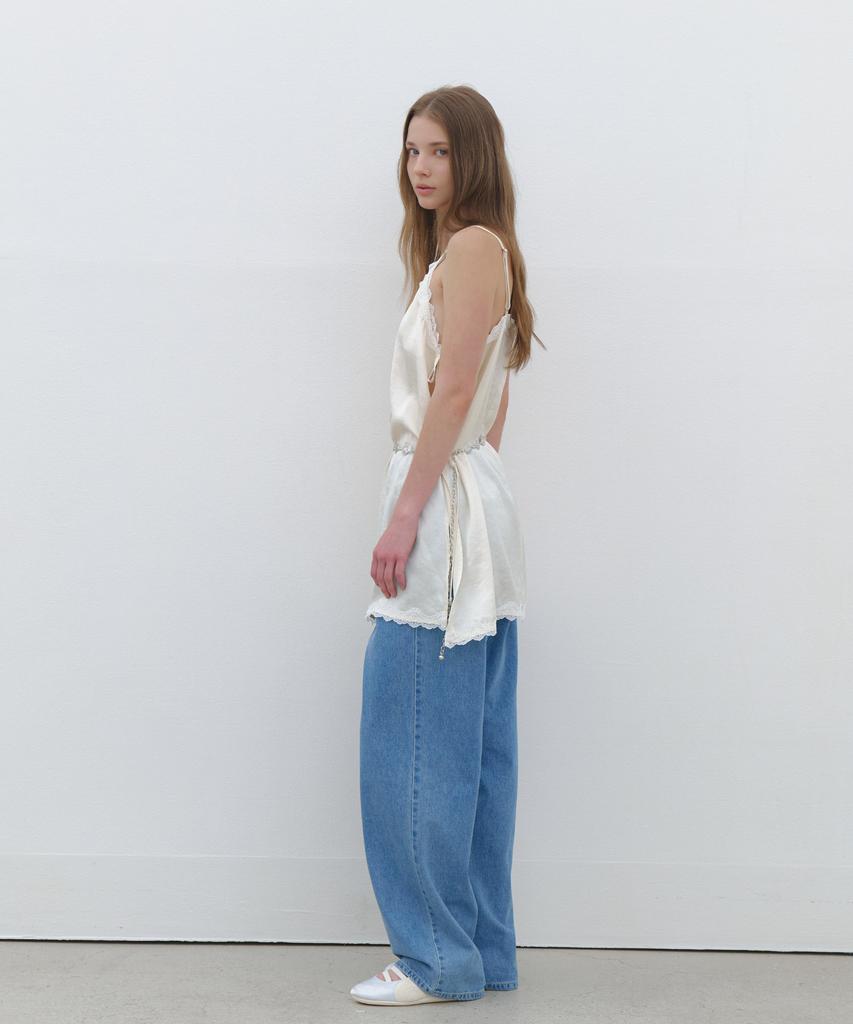 Cluny Satin Layered Slip Dress - Cream
