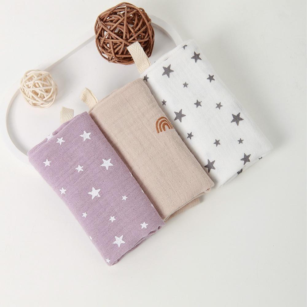 New 4-Layer Pure Cotton Baby Cotton Washcloth Soft Absorbent Square Towels Gauze Cotton Baby Towels Newborn Burp Cloth