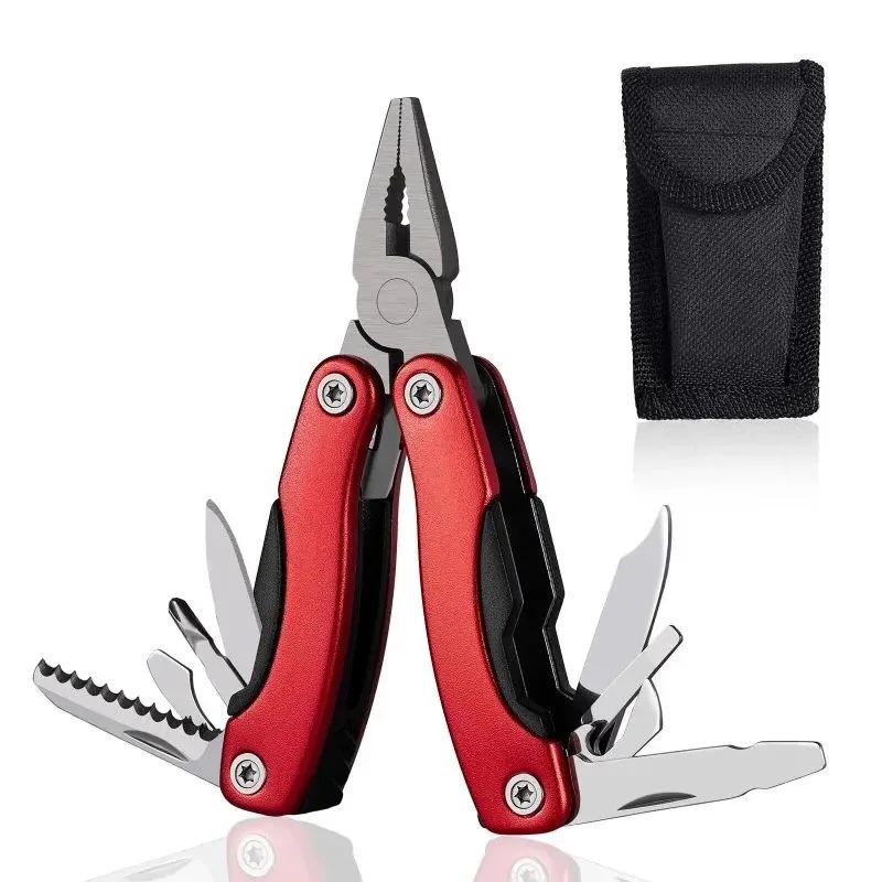 Compact Foldable Multi-tool: Aluminum Shell Pliers & Knife