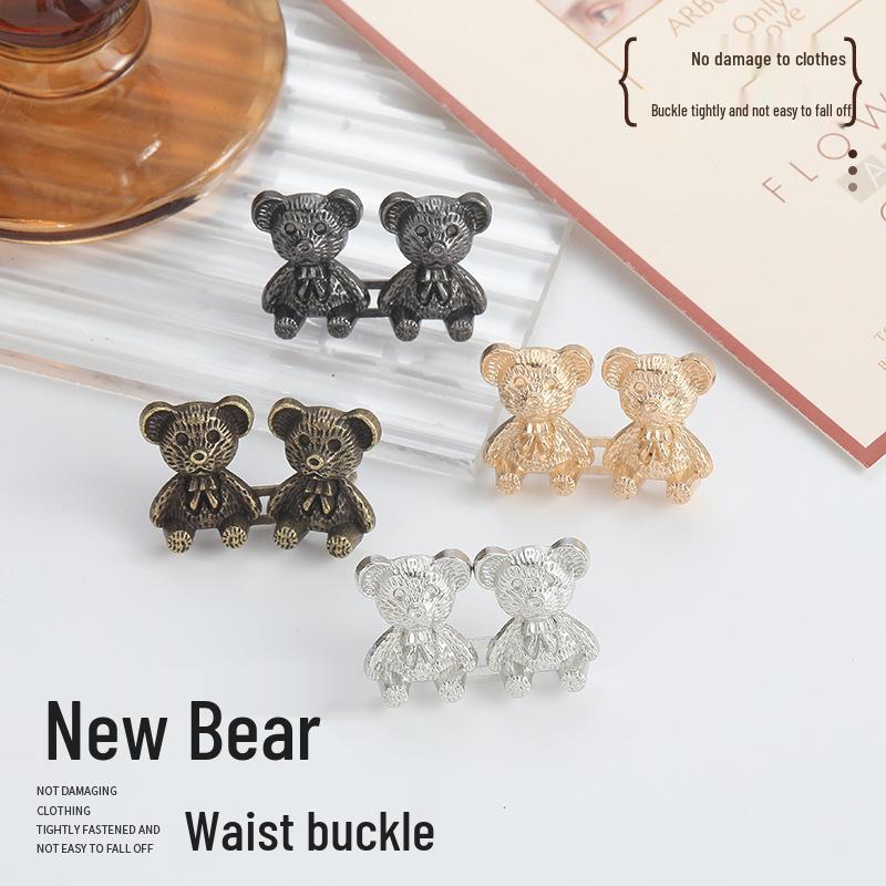 Little Bear Waist Cincher: Adjustable Snap Button for Jeans