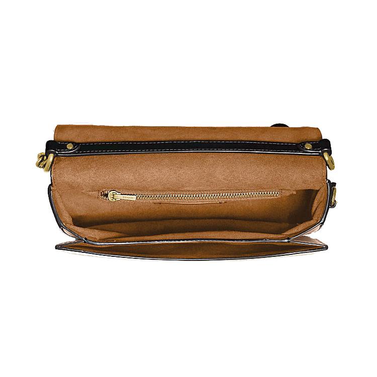 New COACH Hutton Leather Small Square Bag Shoulder Bag Crossbody Bag Women's Orange Brown Beige Multicolor 89070-B4PTL