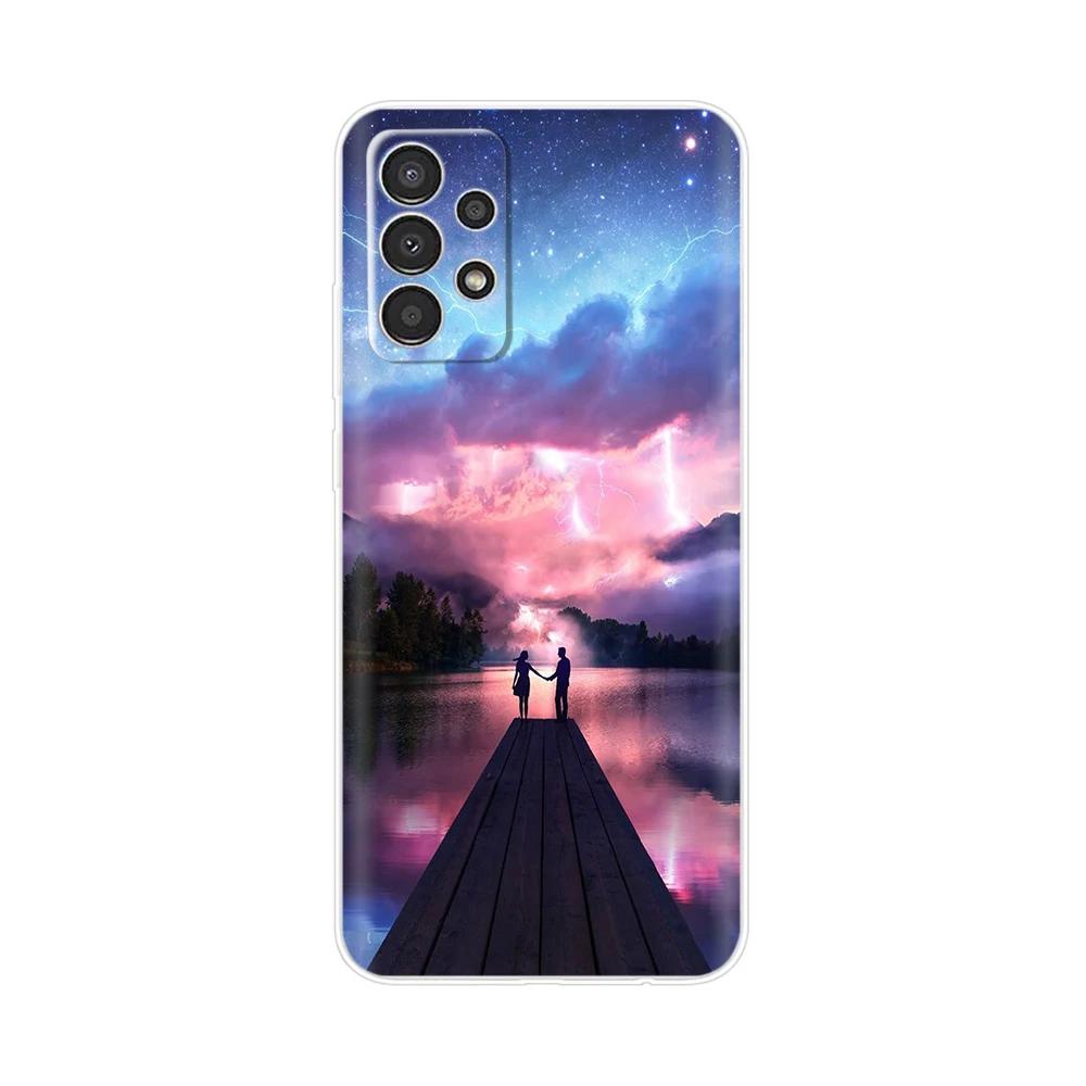 Phone Case For Samsung Galaxy A73 Case A23 A33 5G A53 Back Bumper Clear Marbel Soft Silicone Cover for Samsung A53 5G Para Cases