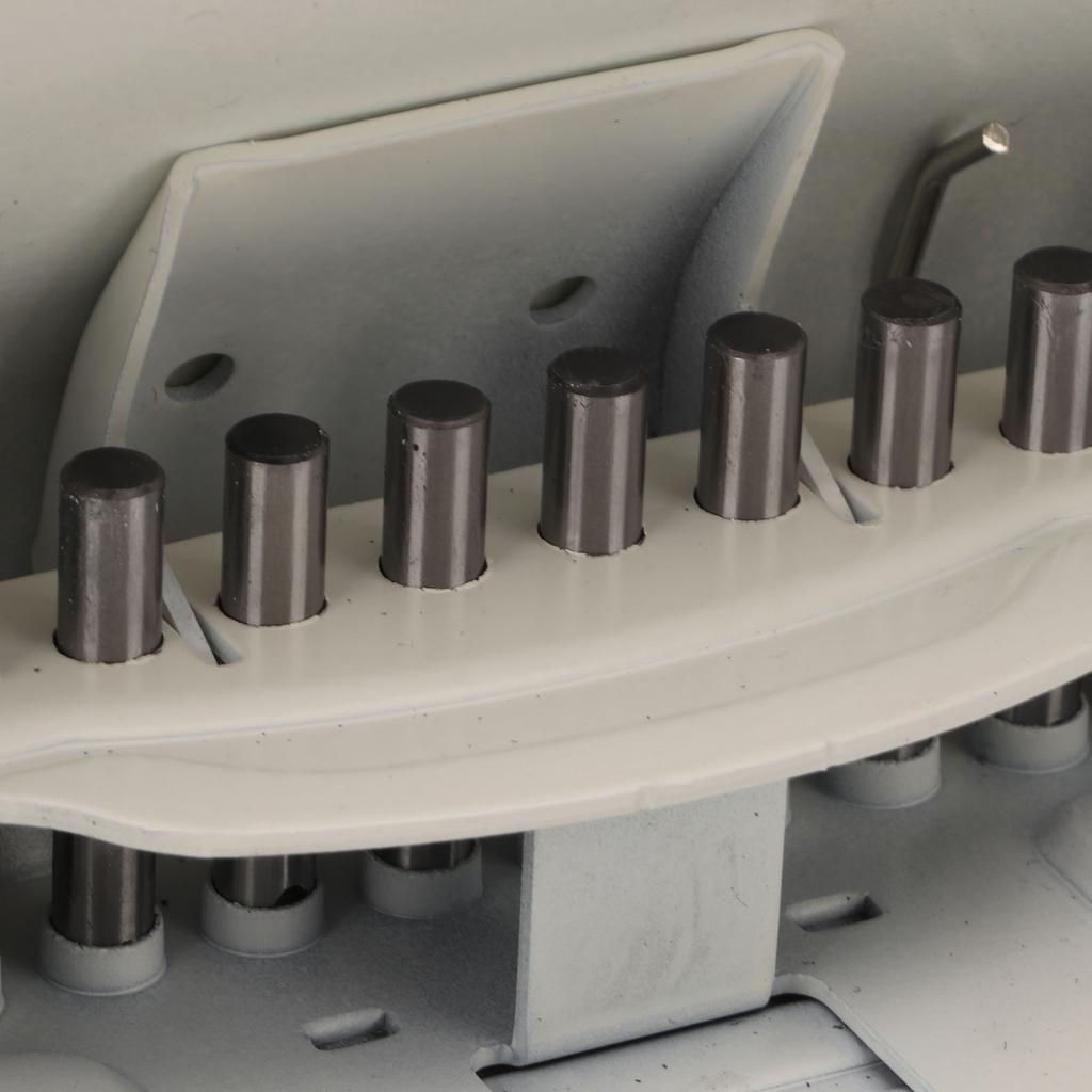 Hole Punch Metal Body Incisive Plastic Bottom Pad 10 Holes Handheld Paper Punch for Bookbinding Documentation