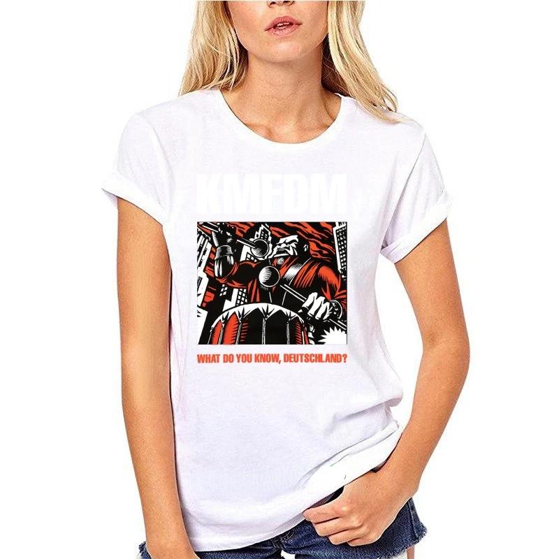 Vintage Kmfdm We Are Kmfdm Industrial Front T Shirt Women Men Fashion Casual Graphic Tshirts Loose Cool Short-sleev Hip-hop Tops