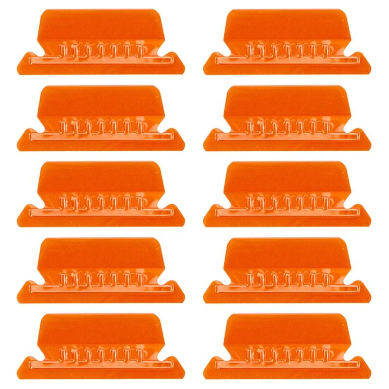 10 Pieces File Folder Tabs Clear Colored Hanging Folder Tabs with Inserts for Hanging Folders 2 Inch Plastic Folder Tabs