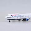 47cm 1/150 Scale B747 British Airways Aircraft Airplane Model Toys with Light Diecast Resin Plane Collection Display Gifts Fans