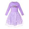 Kinder Mädchen Anime Cartoon POP Sängerin Super Star Rumi Zoey Mira Print Mesh Regenbogen Rundhals Lässiges Baumwollkleid