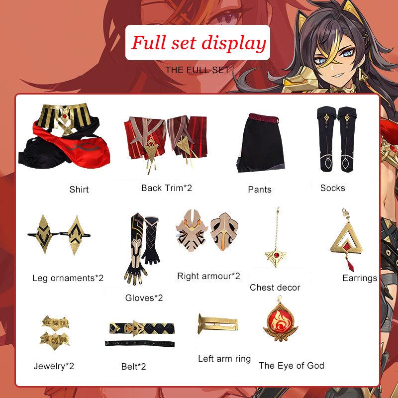 Dehya Cosplay  Cosplay Costume Dehya Wig Sexy Women Uniform Accessories Halloween Carnival Party Outfit Full Set