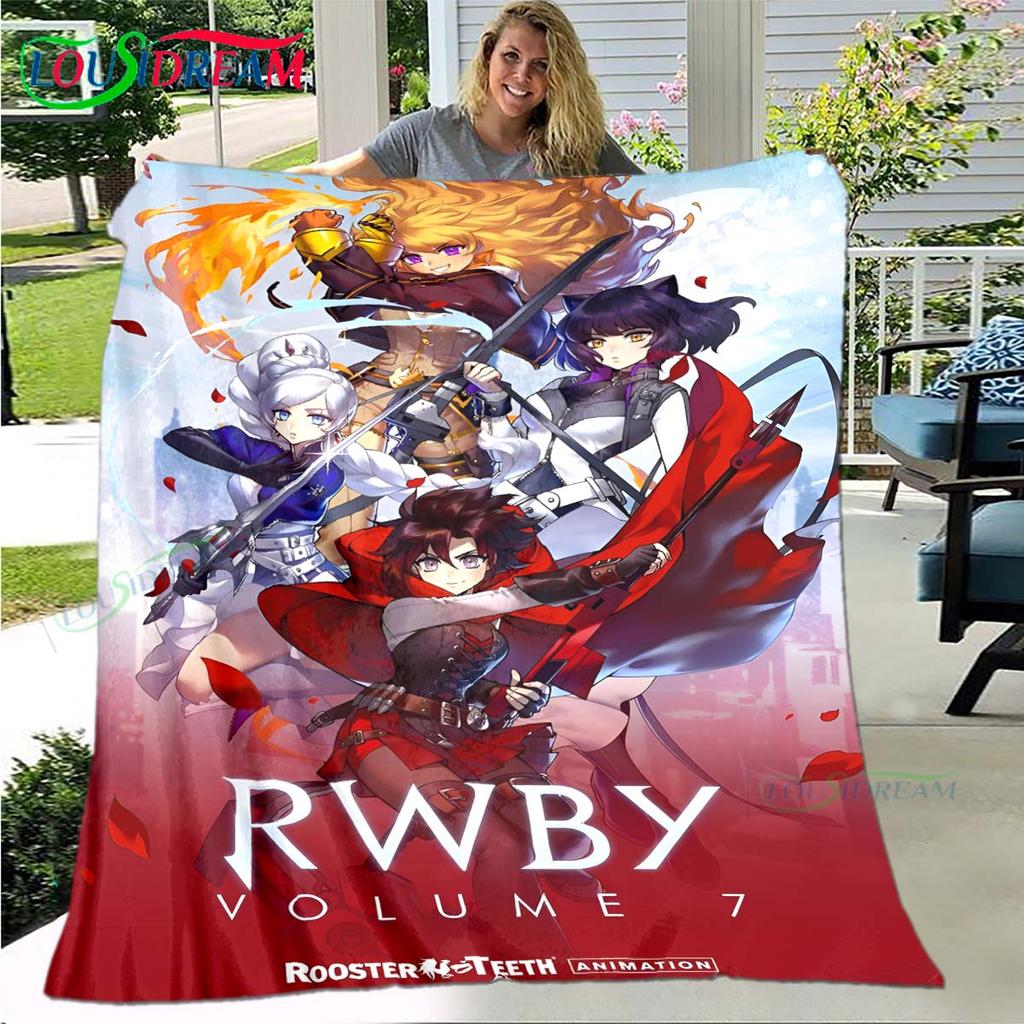3D Fashion Cartoon R-RWBY Four Seasons Blanket Sofa Cover Travel Bed Plush Blanket Travel Office Break Blanket Gift
